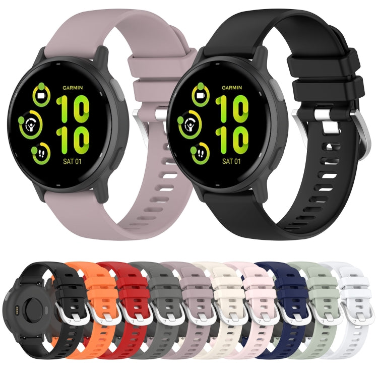For Garmin vivoactive 5 / Active 5 20mm Silicone Watch Band(Dark Grey) - Watch Bands by PMC TechLife | Online Shopping South Africa | PMC TechLife