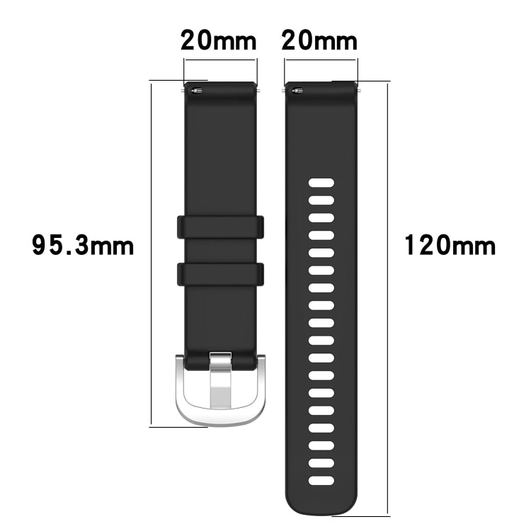 For Garmin vivoactive 5 / Active 5 20mm Silicone Watch Band(Dark Grey) - Watch Bands by PMC TechLife | Online Shopping South Africa | PMC TechLife