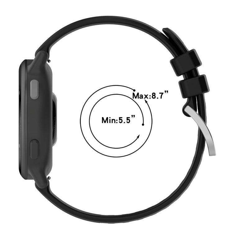 For Garmin vivoactive 5 / Active 5 20mm Silicone Watch Band(Dark Grey) - Watch Bands by PMC TechLife | Online Shopping South Africa | PMC TechLife