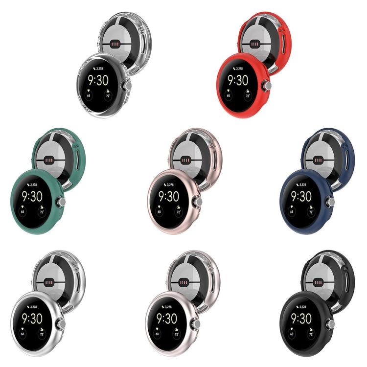 For Google Pixel Watch 2 Half Pack Hollow PC Watch Protective Case(Silver) - Watch Cases by PMC TechLife | Online Shopping South Africa | PMC TechLife