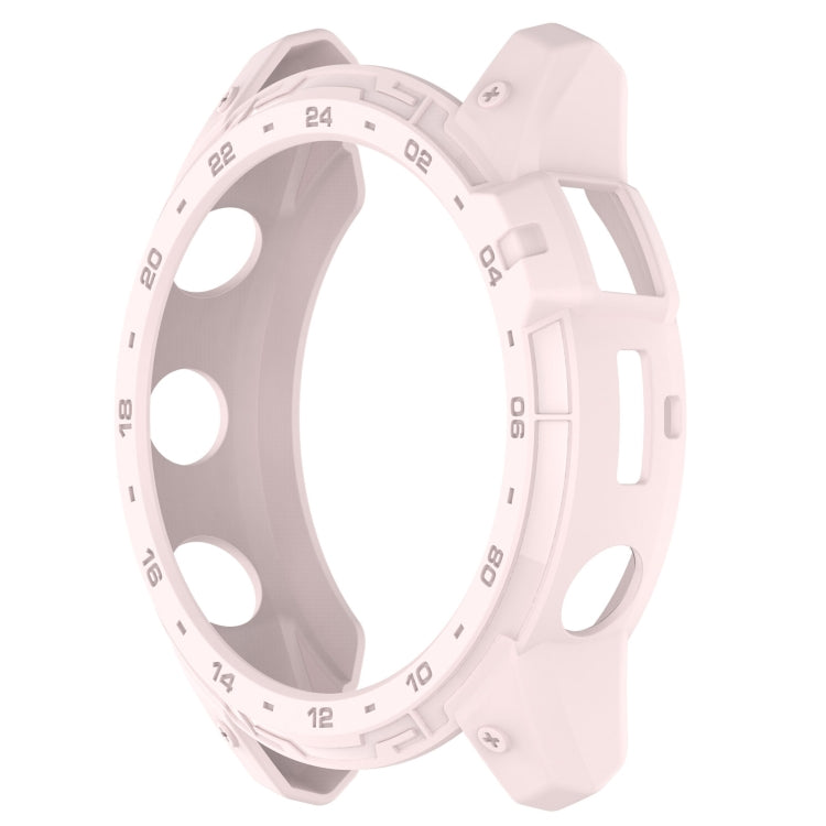 For Garmin Tactix 7 Amoled Armor Hollow TPU Watch Protective Case(Light Pink) - Watch Cases by PMC Jewellery | Online Shopping South Africa | PMC Jewellery