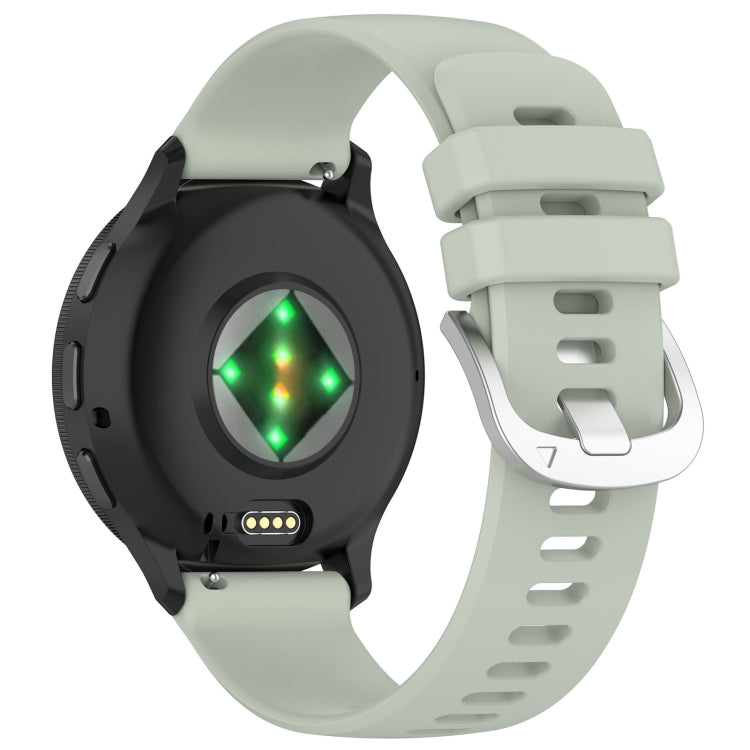 For Garmin Venu 3 Liquid Glossy Silver Buckle Silicone Watch Band(Green) - Watch Bands by PMC Jewellery | Online Shopping South Africa | PMC Jewellery