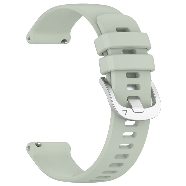 For Garmin Venu 3 Liquid Glossy Silver Buckle Silicone Watch Band(Green) - Watch Bands by PMC Jewellery | Online Shopping South Africa | PMC Jewellery