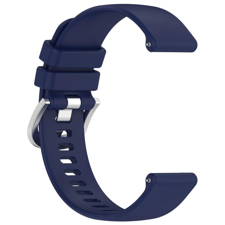 For Garmin Venu 3 Liquid Glossy Silver Buckle Silicone Watch Band(Dark Blue) - Watch Bands by PMC Jewellery | Online Shopping South Africa | PMC Jewellery