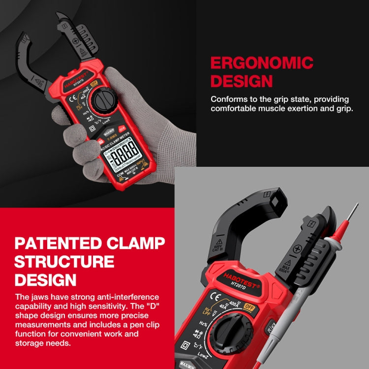 HABOTEST HT207B Multifunctional Digital Clamp Multimeter - free shipping - PMC TechLife - Order now!