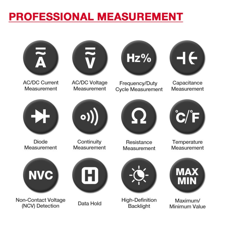 HABOTEST HT207D Multifunctional Digital Clamp Multimeter - free shipping - PMC TechLife - Order now!