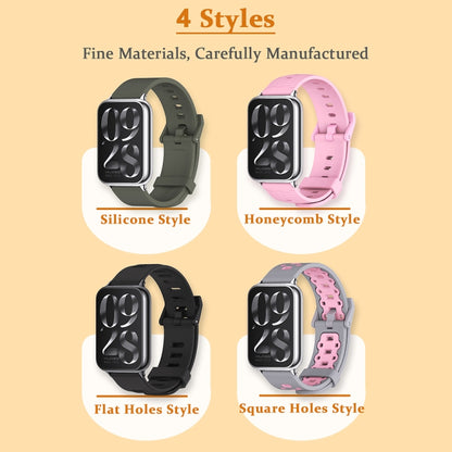 For Xiaomi Mi Band 8 Pro Mijobs Honeycomb Texture Silicone Watch Band(Black) - Watch Bands by MIJOBS | Online Shopping South Africa | PMC Jewellery