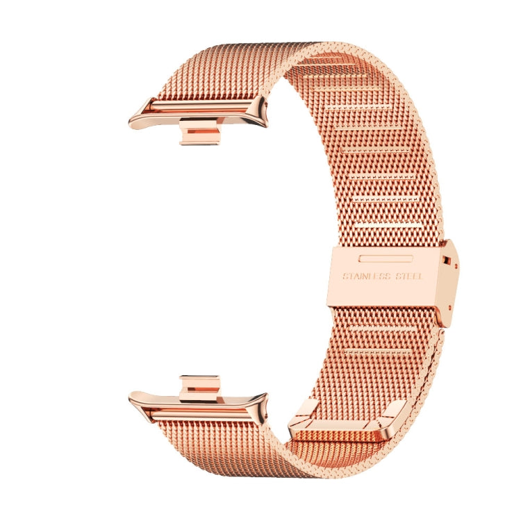 For Xiaomi Mi Band 8 Pro Mijobs Milan Buckle Stainless Steel Watch Band(Rose Gold) - Watch Bands by MIJOBS | Online Shopping South Africa | PMC Jewellery