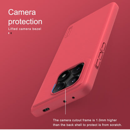 For Xiaomi Redmi K70E / Poco X6 Pro 5G NILLKIN Frosted PC Phone Case(Red) - K70E Cases by NILLKIN | Online Shopping South Africa | PMC Jewellery