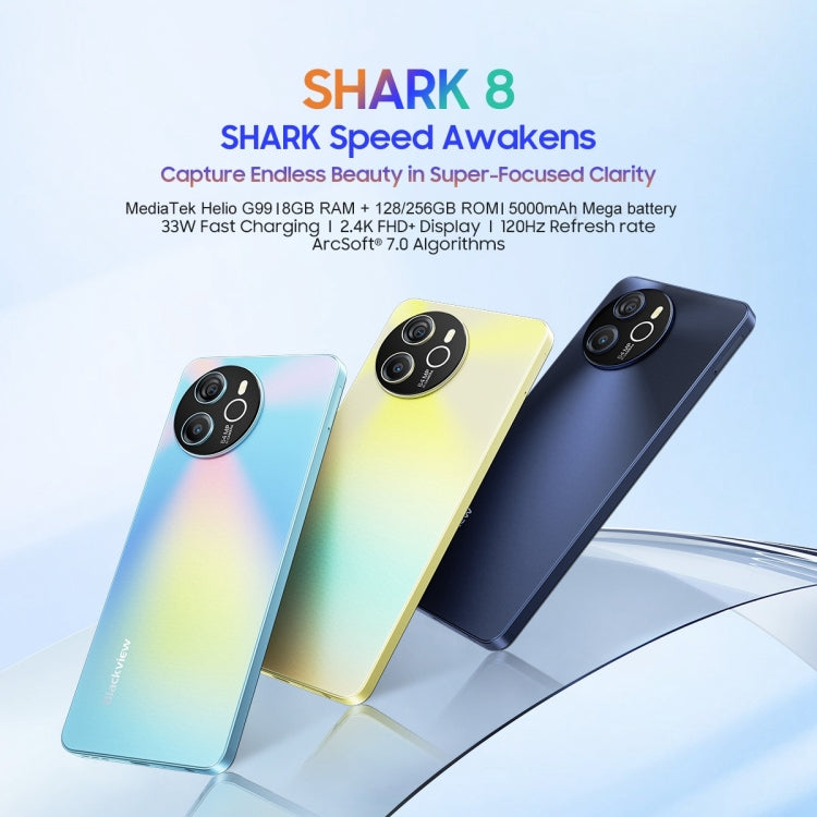 Blackview SHARK 8, 8GB+256GB, Fingerprint Identification, 6.78 inch Android 13 MTK6789 Helio G99 Octa Core up to 2.2GHz, Network: 4G, OTG(Moonlight Grey) - Blackview by Blackview | Online Shopping South Africa | PMC Jewellery | Buy Now Pay Later Mobicred