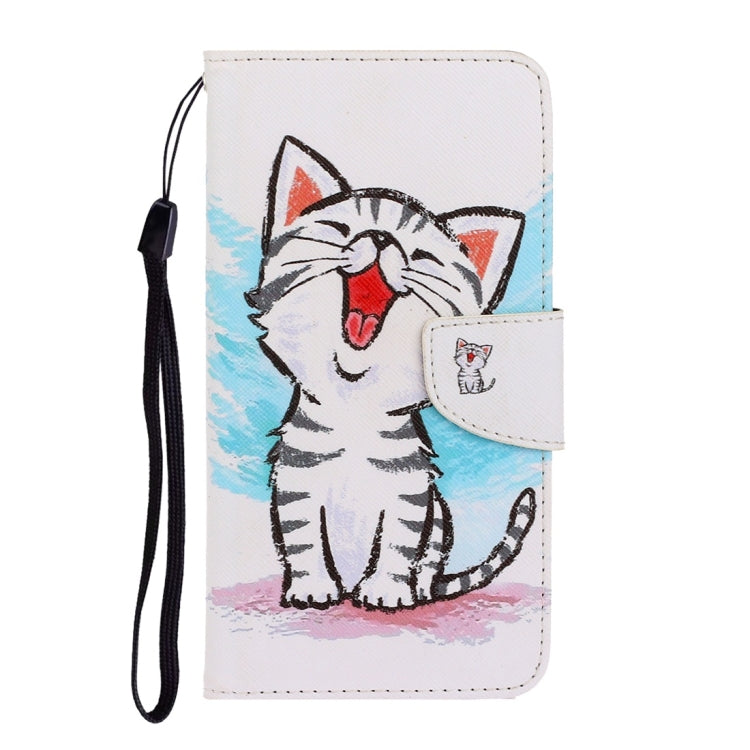 For Xiaomi Redmi 9A 3D Colored Drawing Horizontal Flip PU Leather Case with Holder & Card Slots & Wallet(Red Mouth Cat) - Xiaomi Cases by PMC Jewellery | Online Shopping South Africa | PMC Jewellery