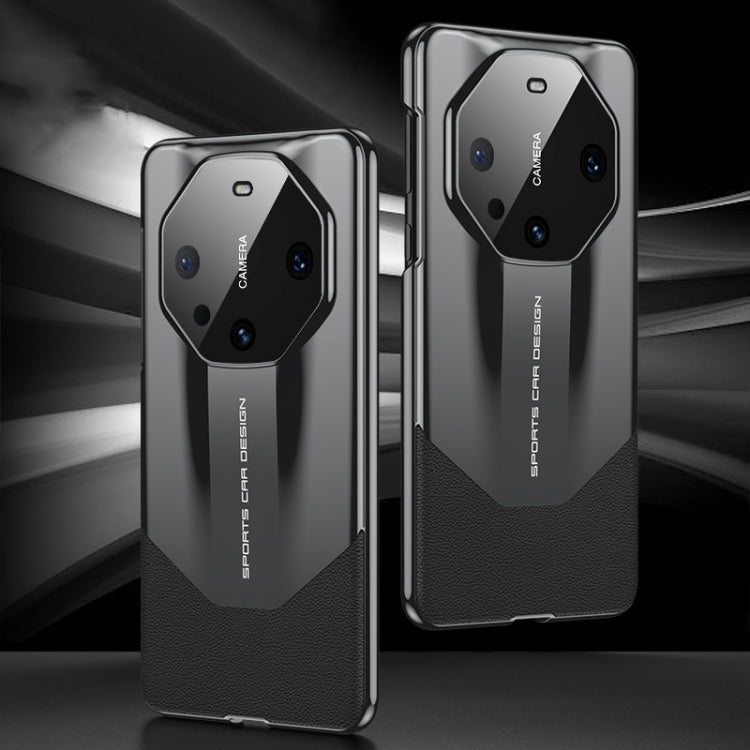 For Huawei Mate 60 GKK Leather Supercar Shockproof Phone Case(Black) - free shipping - PMC TechLife - Order now!