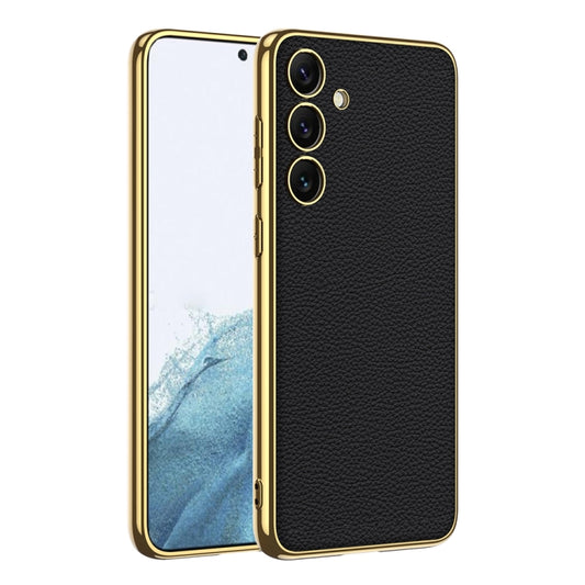 For Samsung Galaxy S24+ 5G GKK Plating TPU + Leather Full Coverage Phone Case(Black) - Galaxy S24+ 5G Cases by GKK | Online Shopping South Africa | PMC Jewellery | Buy Now Pay Later Mobicred