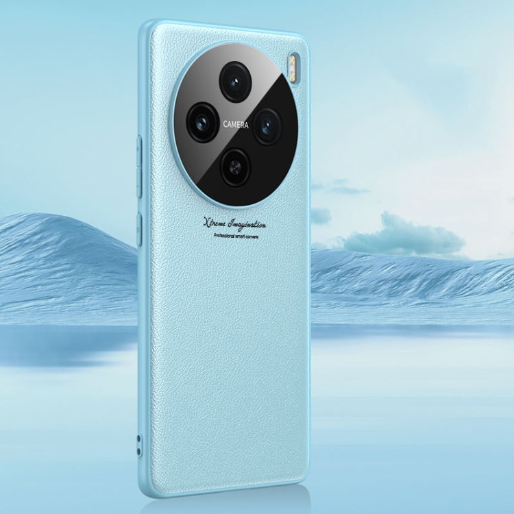 For vivo X100 GKK Precision Hole Ultra-thin Full Coverage Leather Phone Case(Blue) - vivo Cases by GKK | Online Shopping South Africa | PMC TechLife | Buy Now Pay Later Mobicred