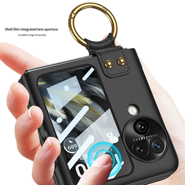 For OPPO Find N3 Flip GKK Integrated Ultra-thin Full Coverage Phone Case with Ring Holder(Purple) - Find N3 Flip Cases by GKK | Online Shopping South Africa | PMC TechLife | Buy Now Pay Later Mobicred