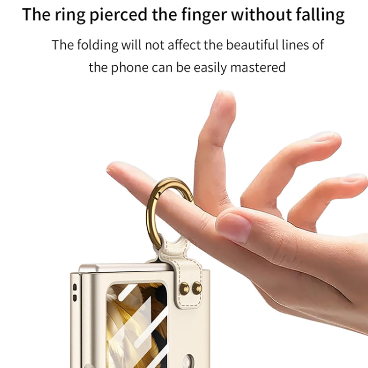 For OPPO Find N3 Flip GKK Integrated Ultra-thin Full Coverage Phone Case with Ring Holder(Purple) - Find N3 Flip Cases by GKK | Online Shopping South Africa | PMC TechLife | Buy Now Pay Later Mobicred