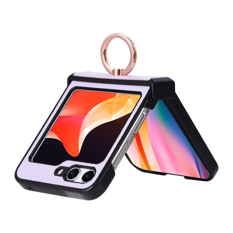 For Samsung Galaxy Z Flip5 MagSafe Ring Holder Three-stage Folding Phone Case(Green) - Galaxy Z Flip5 Cases by PMC TechLife | Online Shopping South Africa | PMC TechLife