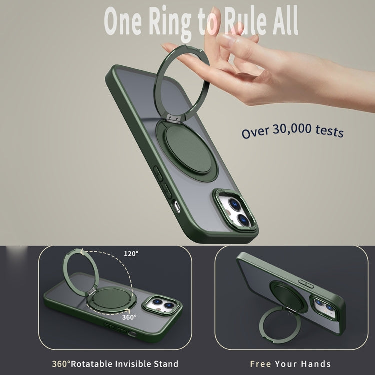 For iPhone 11 360-degree Rotating MagSafe Magnetic Holder Phone Case(Green) - iPhone 11 Cases by PMC TechLife | Online Shopping South Africa | PMC TechLife | Buy Now Pay Later Mobicred