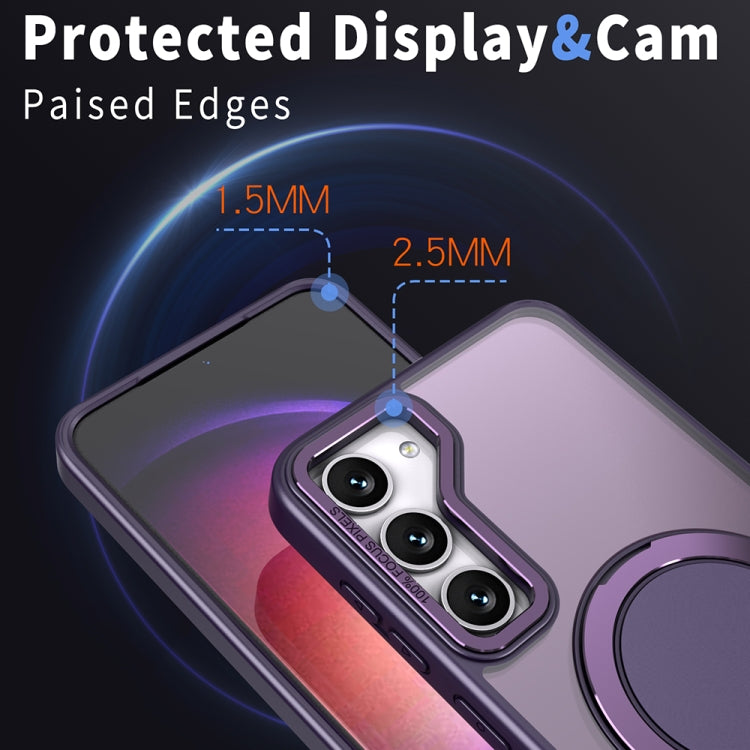 For Samsung Galaxy S23 5G 360-degree Rotating MagSafe Magnetic Holder Phone Case(Purple) - Galaxy S23 5G Cases by PMC Jewellery | Online Shopping South Africa | PMC Jewellery