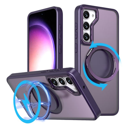 For Samsung Galaxy S23+ 5G 360-degree Rotating MagSafe Magnetic Holder Phone Case(Purple) - Galaxy S23+ 5G Cases by PMC Jewellery | Online Shopping South Africa | PMC Jewellery