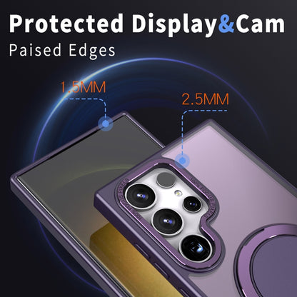 For Samsung Galaxy S23 Ultra 5G 360-degree Rotating MagSafe Magnetic Holder Phone Case(Purple) - Galaxy S23 Ultra 5G Cases by PMC Jewellery | Online Shopping South Africa | PMC Jewellery