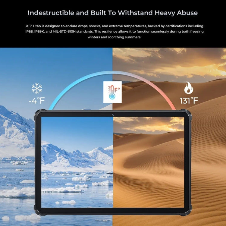 OUKITEL RT7 TITAN 4G Network IP68/IP69K Rugged Tablet, 8GB+256GB, 10.1 inch Android 13 MediaTek MT8788 Octa Core Support Dual SIM, EU Plug(Blue) - Other by OUKITEL | Online Shopping South Africa | PMC Jewellery | Buy Now Pay Later Mobicred