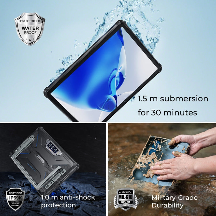 OUKITEL RT7 TITAN 4G Network IP68/IP69K Rugged Tablet, 8GB+256GB, 10.1 inch Android 13 MediaTek MT8788 Octa Core Support Dual SIM, EU Plug(Blue) - Other by OUKITEL | Online Shopping South Africa | PMC Jewellery | Buy Now Pay Later Mobicred