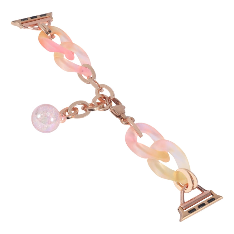 For Apple Watch Ultra 2 49mm Gradient Resin Chain Watch Band(Pink) - free shipping - PMC TechLife - Order now!
