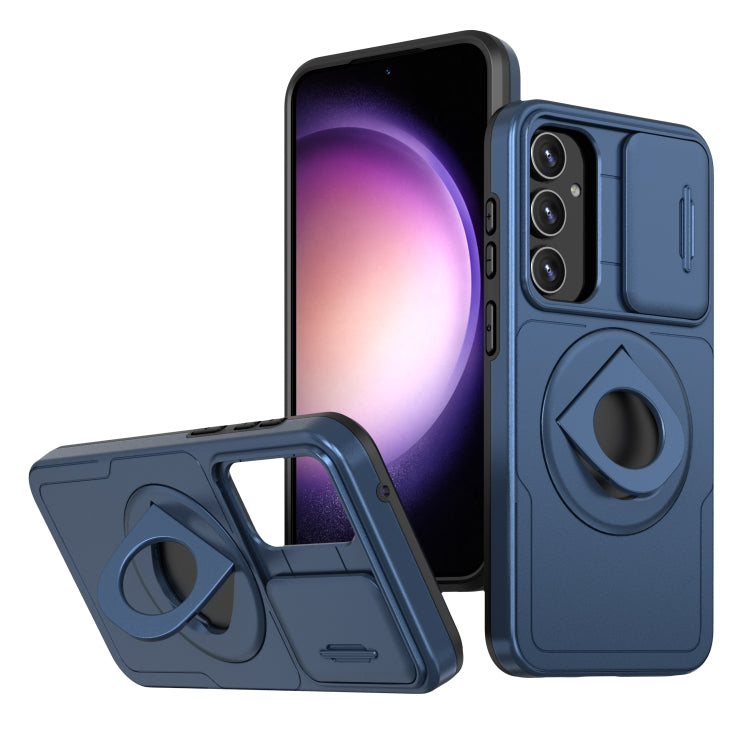 For Samsung Galaxy S23 FE 5G Camshield MagSafe Ring Holder Armor Phone Case(Blue) - Galaxy S23 FE 5G Cases by PMC TechLife | Online Shopping South Africa | PMC TechLife