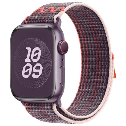 For Apple Watch Series 9 41mm Loop Nylon Watch Band(Berry Purple) - Watch Bands by PMC Jewellery | Online Shopping South Africa | PMC Jewellery