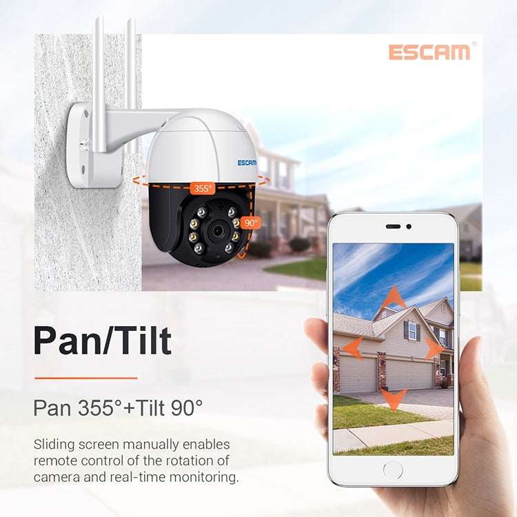 ESCAM QF518 5MP Smart WiFi IP Camera, Support AI Humanoid Detection / Auto Tracking / Dual Light Night Vision / Cloud Storage / Two Way Audio / TF Card, Plug:EU Plug(White) - Dome Camera by ESCAM | Online Shopping South Africa | PMC Jewellery | Buy Now Pay Later Mobicred