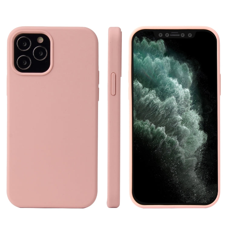 For iPhone 12 / 12 Pro Solid Color Liquid Silicone Shockproof Protective Case(Light Purple) - iPhone 12 / 12 Pro Cases by PMC Jewellery | Online Shopping South Africa | PMC Jewellery