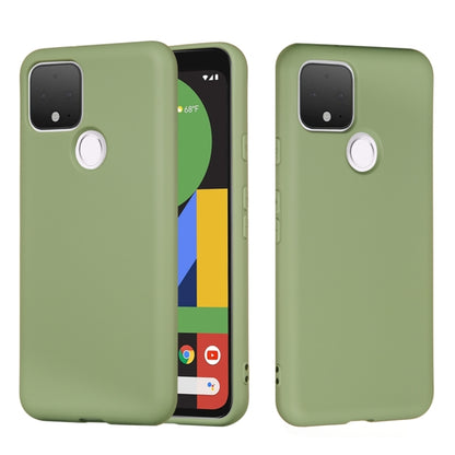 For Google Pixel 4a 5G Pure Color Liquid Silicone Shockproof Full Coverage Case(Green) - Google Cases by PMC Jewellery | Online Shopping South Africa | PMC Jewellery