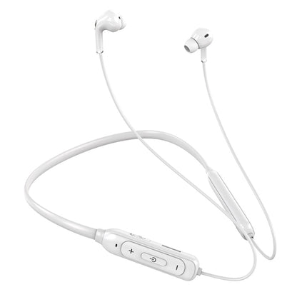 M60 8D Surround Sound Wireless Neck-mounted 5.1 Bluetooth Earphone Support TF Card MP3 Mode(White) - Neck-mounted Earphone by PMC Jewellery | Online Shopping South Africa | PMC Jewellery