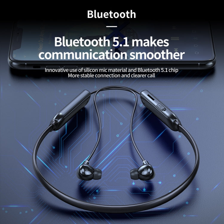 M60 8D Surround Sound Wireless Neck-mounted 5.1 Bluetooth Earphone Support TF Card MP3 Mode(Pink) - Neck-mounted Earphone by PMC TechLife | Online Shopping South Africa | PMC TechLife