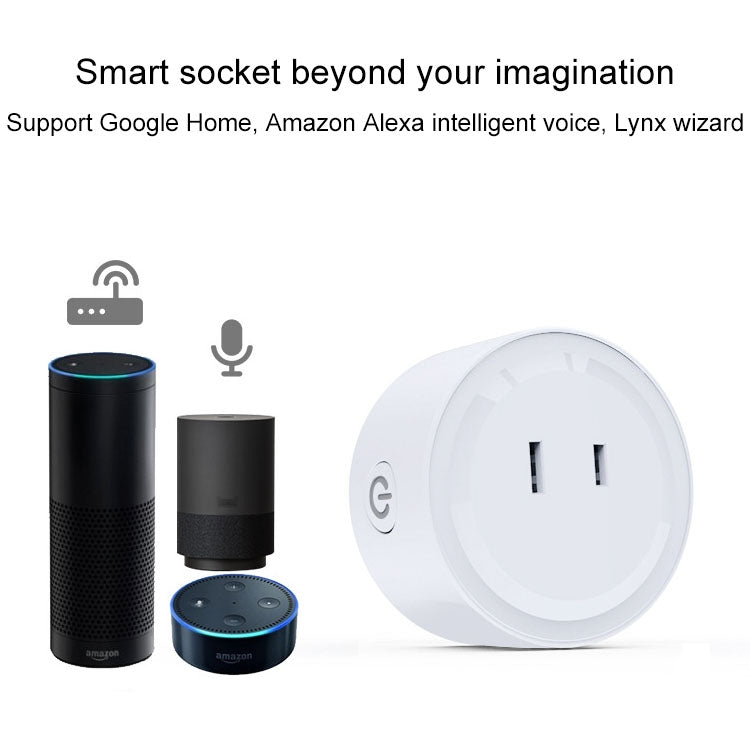 10A Round Shape WiFi Mini Plug APP Remote Control Timer Smart Socket, Support Alexa & Google Home, AC 100-240V, JP / US Plug - Smart Socket by PMC Jewellery | Online Shopping South Africa | PMC Jewellery