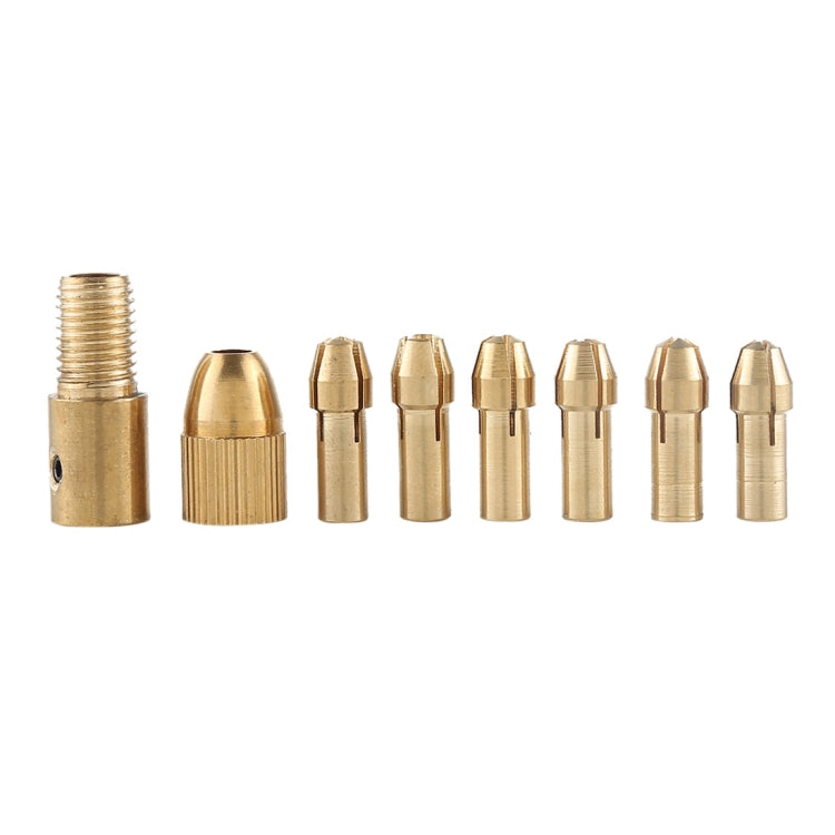 WLXY WL-DIY001 Mini DIY Brass Electric Drill Chucks Drill Bits Set DC-12V Motor - free shipping - PMC TechLife - Order now!