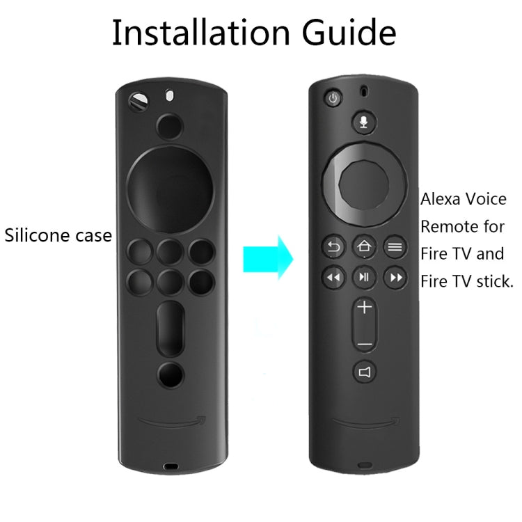 Non-slip Texture Washable Silicone Remote Control Cover for Amazon Fire TV Remote Controller (Black) - Remote Control Covers by PMC TechLife | Online Shopping South Africa | PMC TechLife