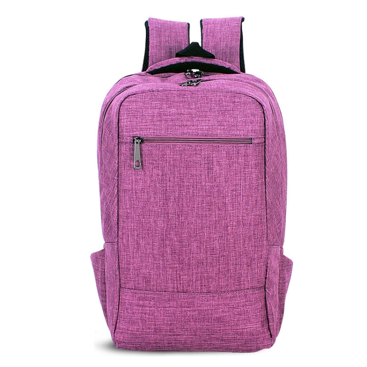 Universal Multi-Function Canvas Cloth Laptop Computer Shoulders Bag Business Backpack Students Bag, Size: 43x28x12cm, For 15.6 inch and Below Macbook, Samsung, Lenovo, Sony, DELL Alienware, CHUWI, ASUS, HP(Purple) - Backpack by PMC Jewellery | Online Shopping South Africa | PMC Jewellery