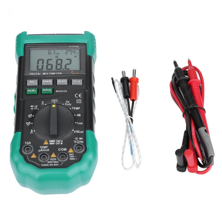 BSIDE MS8229 Digital Multimeter LUX Noise Meter Temperature Humidity Tester - Digital Multimeter by BSIDE | Online Shopping South Africa | PMC Jewellery | Buy Now Pay Later Mobicred