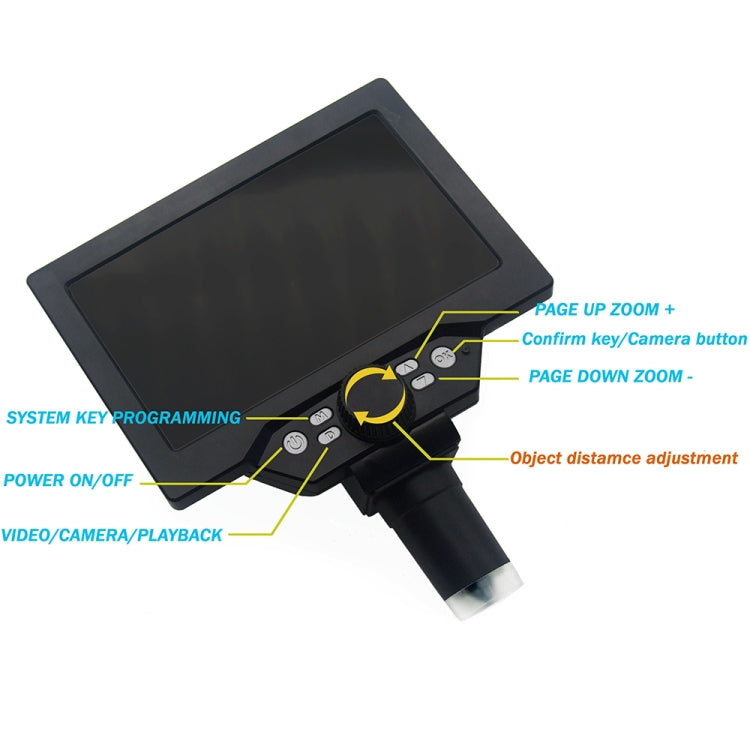 G1200 7 inch LCD Screen 1200X Portable Electronic Digital Desktop Stand Microscope, EU Plug - free shipping - PMC TechLife - Order now!