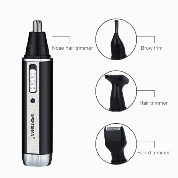 SPORTSMAN Four-in-one Rechargeable Ear Nose Trimmer Electric Shaver Beard Face Eyebrows Hair Trimmer For Men, EU Plug(Black, 220V) - Electric Shavers by SPORTSMAN | Online Shopping South Africa | PMC Jewellery