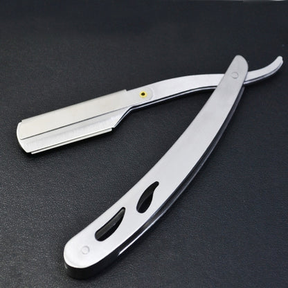 Hairdresser Vintage Razor Stainless Steel Double-sided Blade Holder Haircut Shaved Eyebrow Knife Holder(Silver) - Manual Razor by PMC Jewellery | Online Shopping South Africa | PMC Jewellery