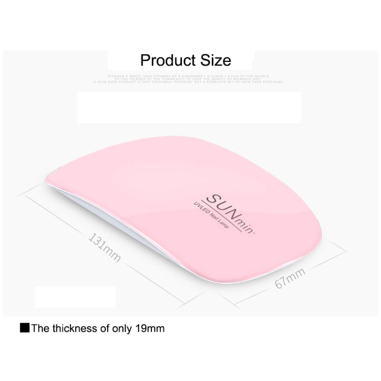 SUN mini 2 6W UV + LED USB Nail Lamp Fingernail Gel Curing Dryer(Pink) - free shipping - PMC TechLife - Order now!