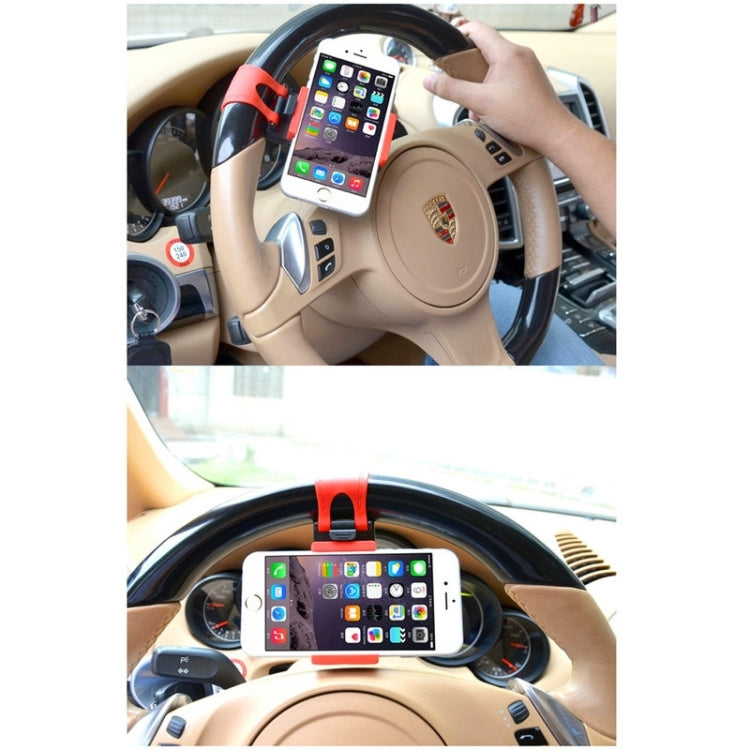 [HK Warehouse] HAWEEL Universal Car Steering Wheel Phone Mount Holder(Black) - Car Holders by HAWEEL | Online Shopping South Africa | PMC Jewellery