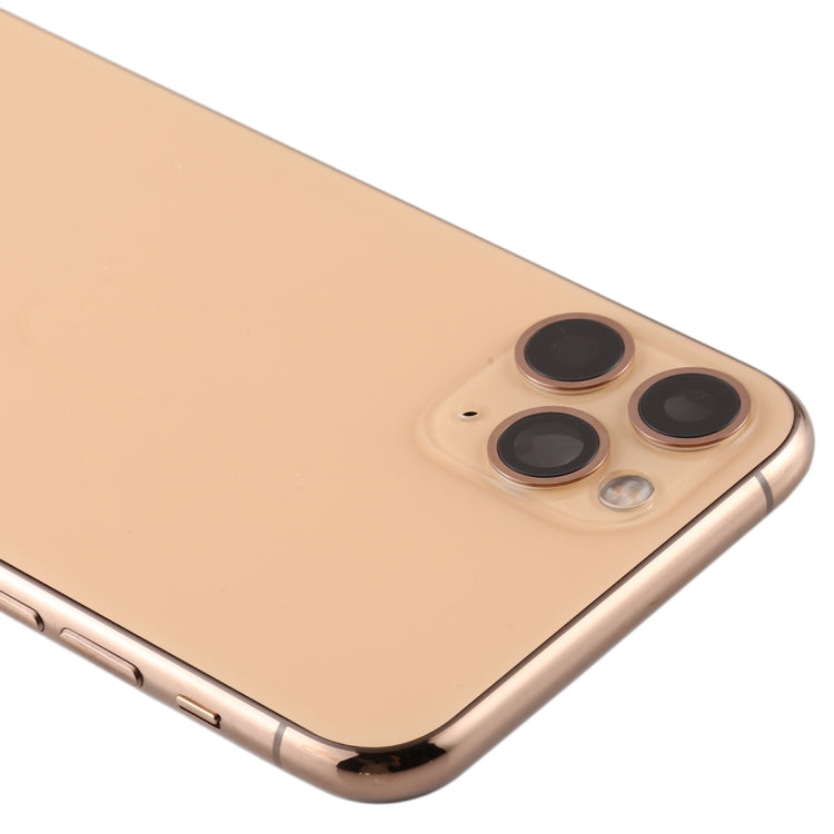 Battery Back Cover (with Side Keys & Card Tray & Power + Volume Flex Cable & Wireless Charging Module) for iPhone 11 Pro(Gold) - free shipping - PMC TechLife - Order now!