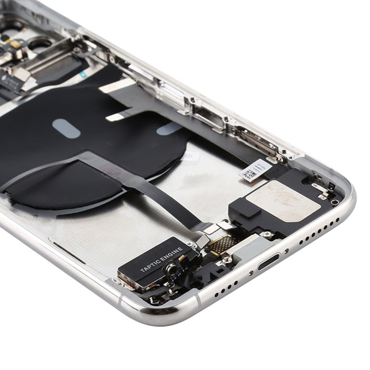 Battery Back Cover Assembly (with Side Keys & Power Button + Volume Button Flex Cable & Wireless Charging Module & Motor & Charging Port & Speaker Ringer Buzzer & Card Tray & Camera Lens Cover) for iPhone 11 Pro(Silver) - Back Cover by PMC TechLife | Online Shopping South Africa | PMC TechLife