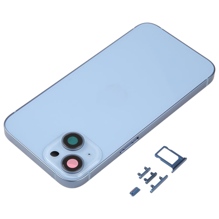 For iPhone 14 Battery Back Cover with Middle Frame / Side Keys(Blue) -  by PMC TechLife | Online Shopping South Africa | PMC TechLife