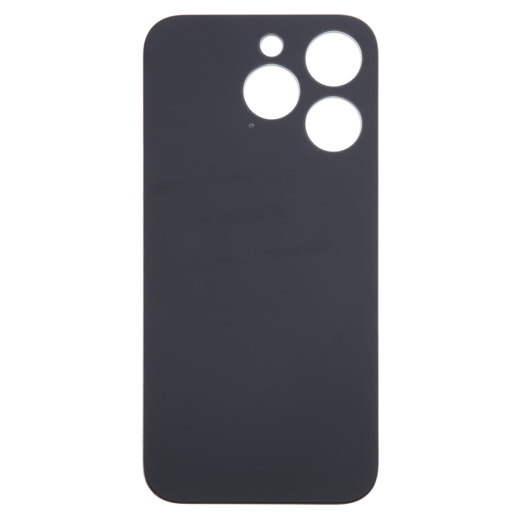 For iPhone 15 Pro Easy Replacement Big Camera Hole Glass Back Battery Cover(Black) -  by PMC Jewellery | Online Shopping South Africa | PMC Jewellery