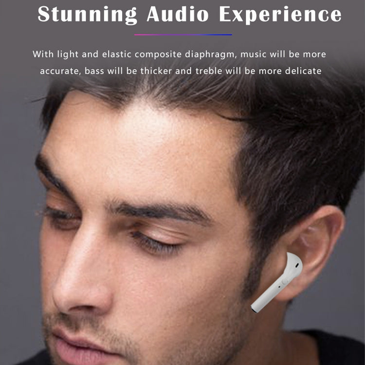 i9 Wireless TWS Sport Bilateral Stereo Bluetooth 5.0 Headset with Charging Box, Push-button Version(White) - TWS Earphone by PMC TechLife | Online Shopping South Africa | PMC TechLife